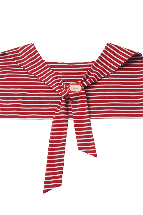 Apple Ribbon Balloon Pinafore Dress Set