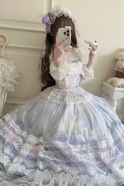 Misty Grape Garden Lolita Cami and Skirt Set-Up