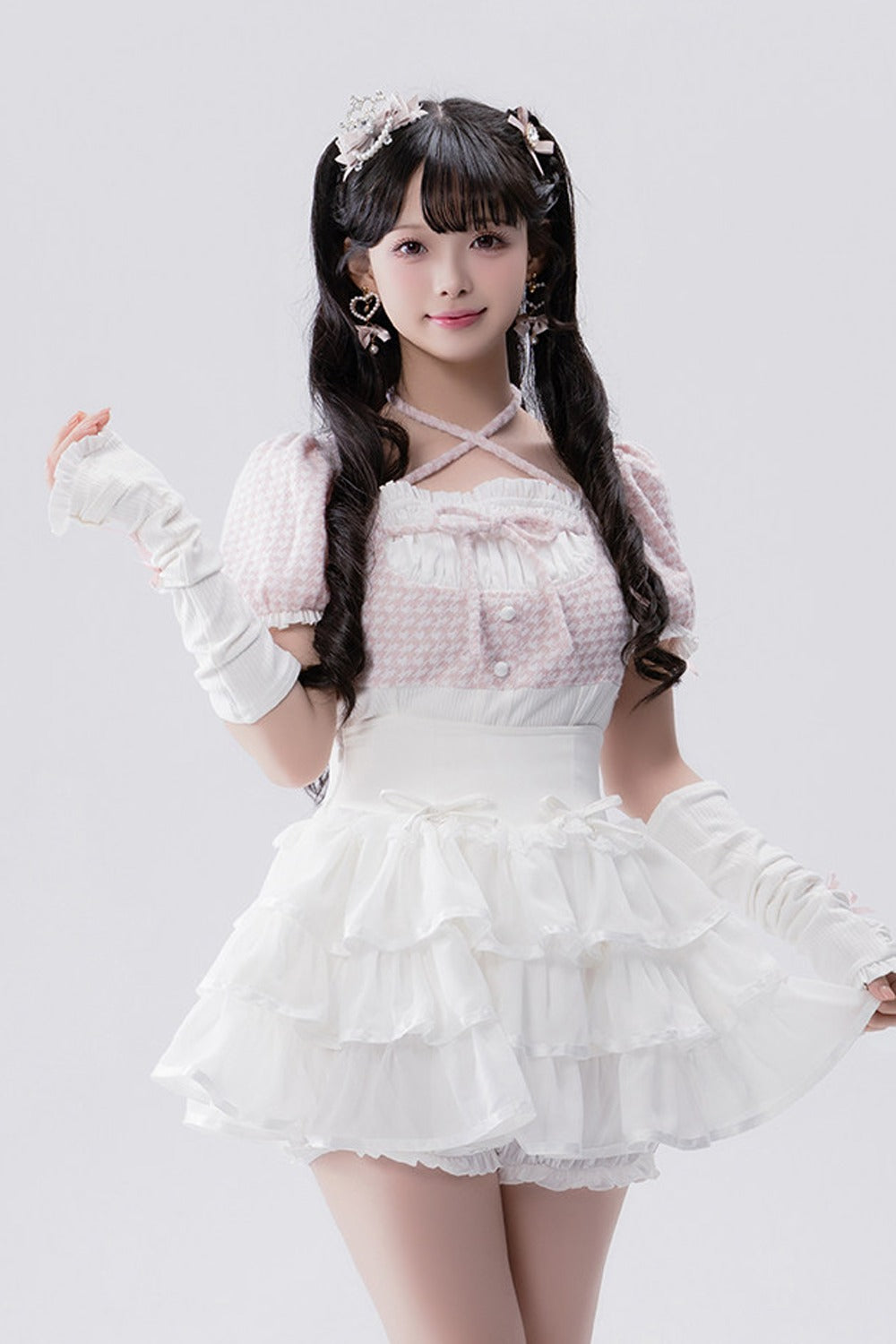 Conjunto idol con volante de estilo muñeca