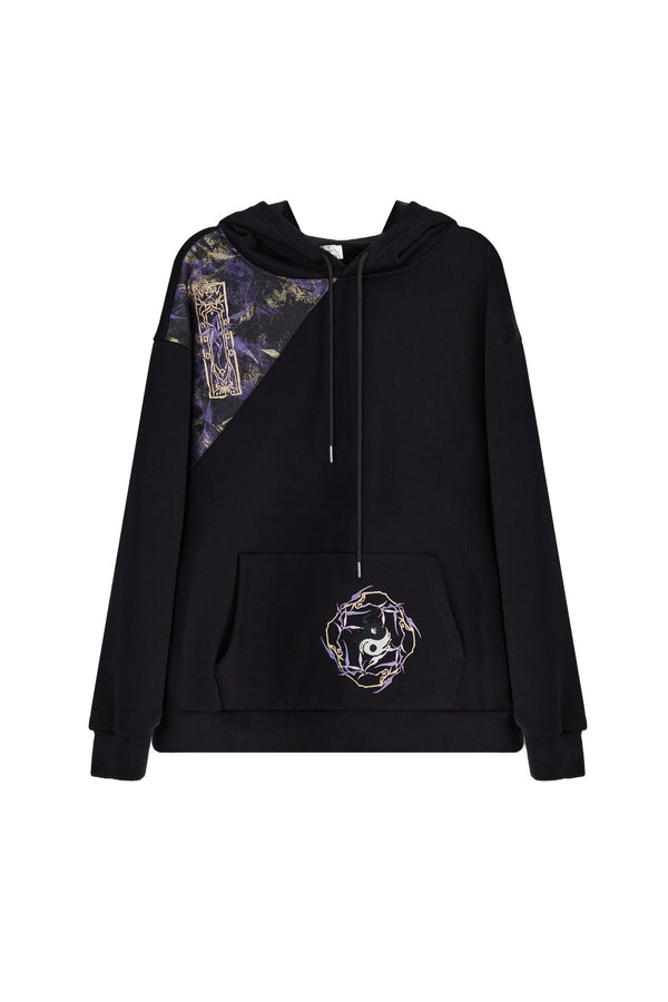 Embroidered Fleece Hoodie and Pants Set-Up