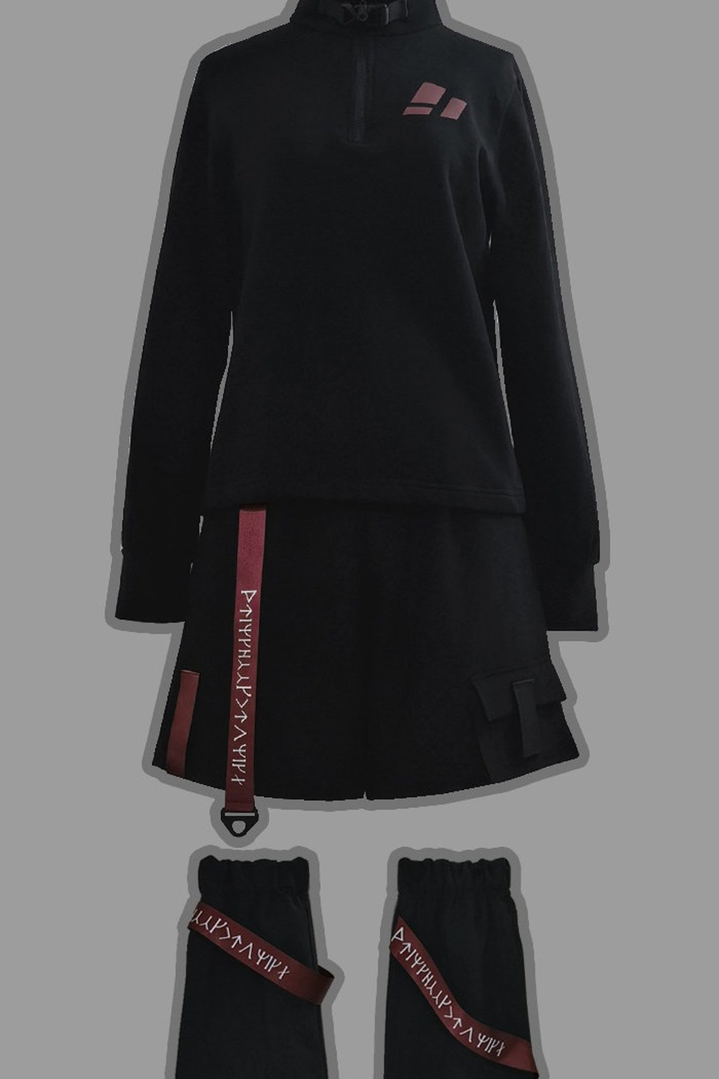 Wasteland Techwear Slim-Fit Pants+Leg warmers