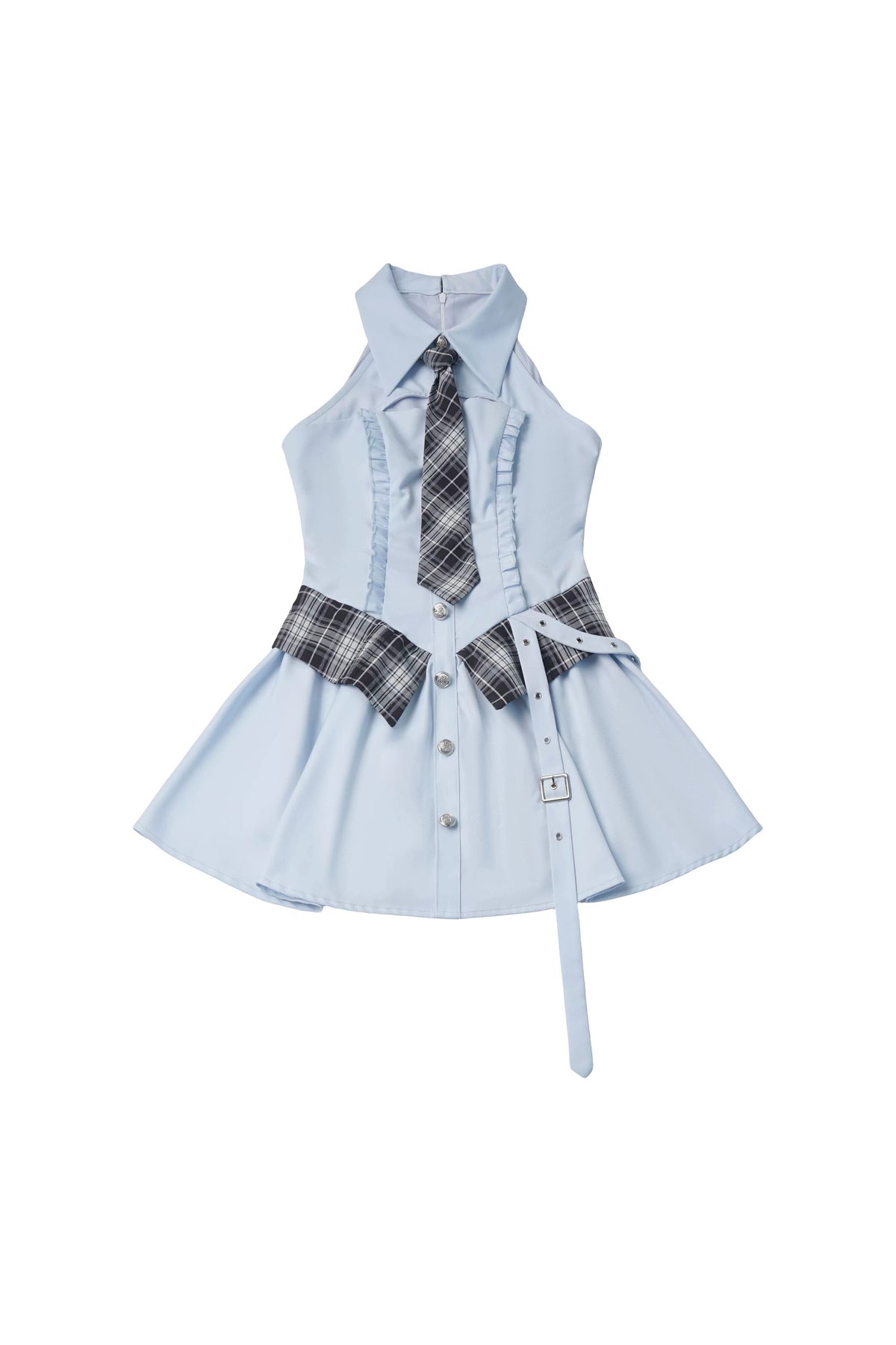 Striped Blazer Shirt Dress Set-Up