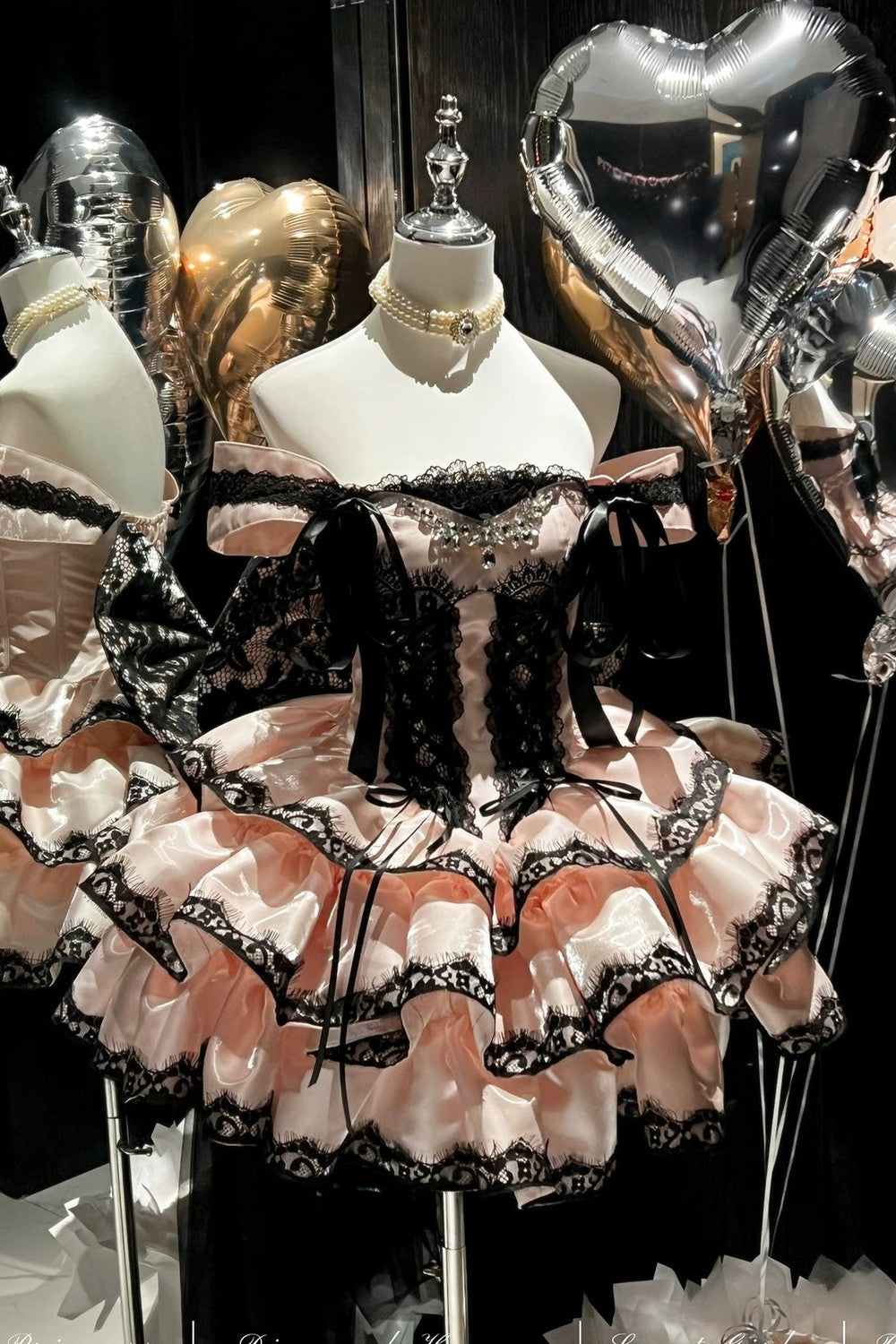 [Pre-order Item] Romantic Lace Mini Lolita Dress + Ribbon Train
