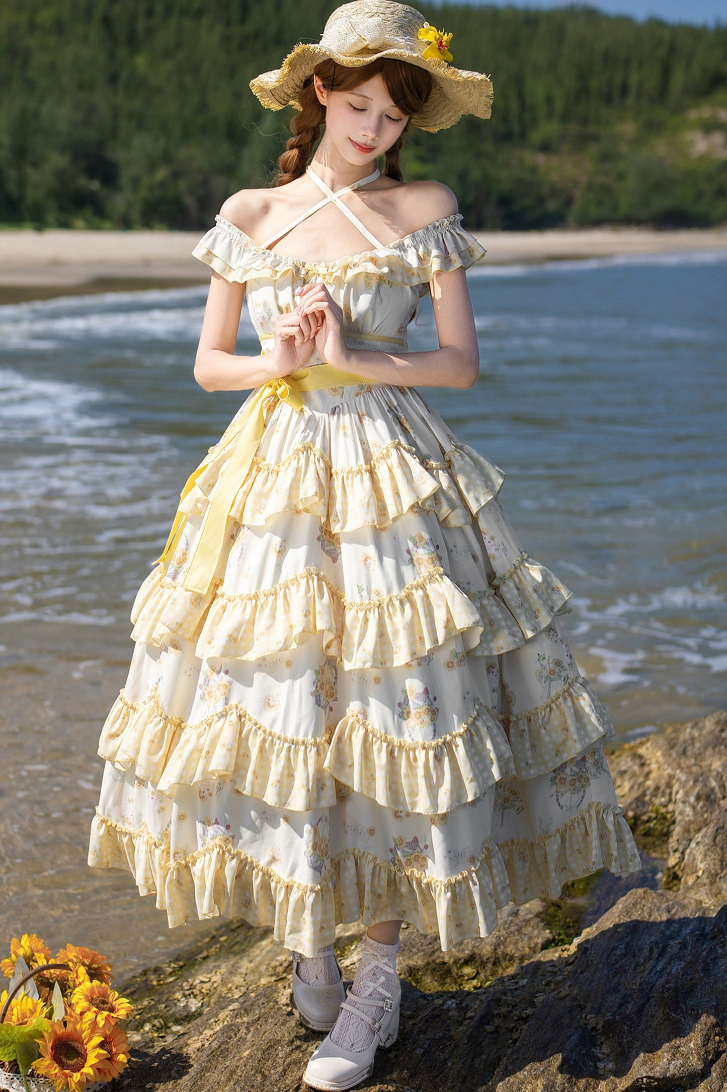 Sunflower Garden Ruffle Dress Set