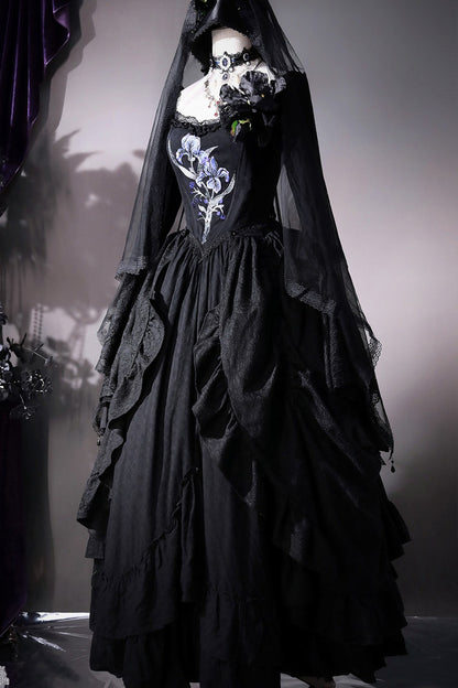 Gothic Embroidered Lolita Dress Set