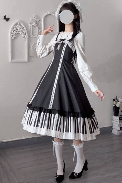 Bedrucktes Rüschenkleid- und Hemd-Set