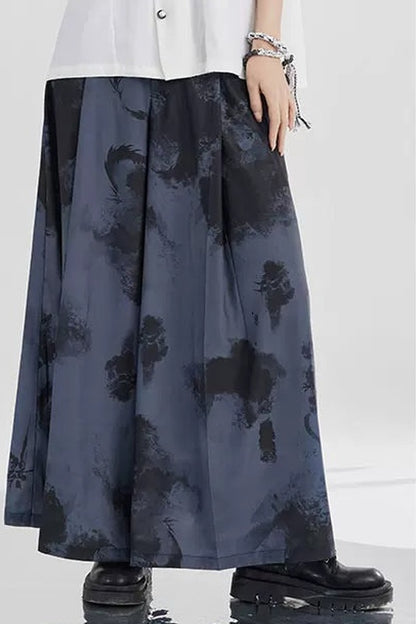 Dragon Shadow Wide-Leg Pants