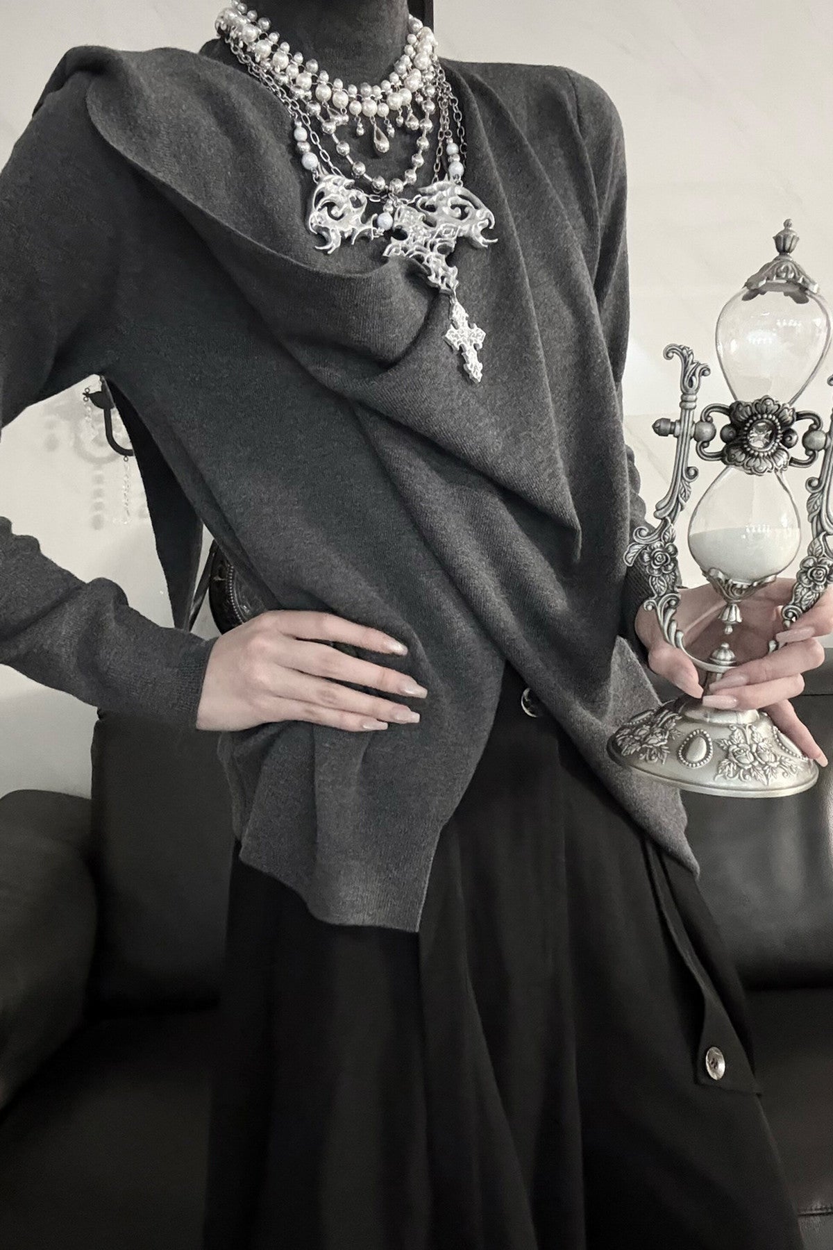 Cowl Neck Base Layer Knit Top