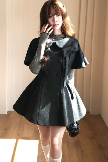 Retro Gray Cape Set