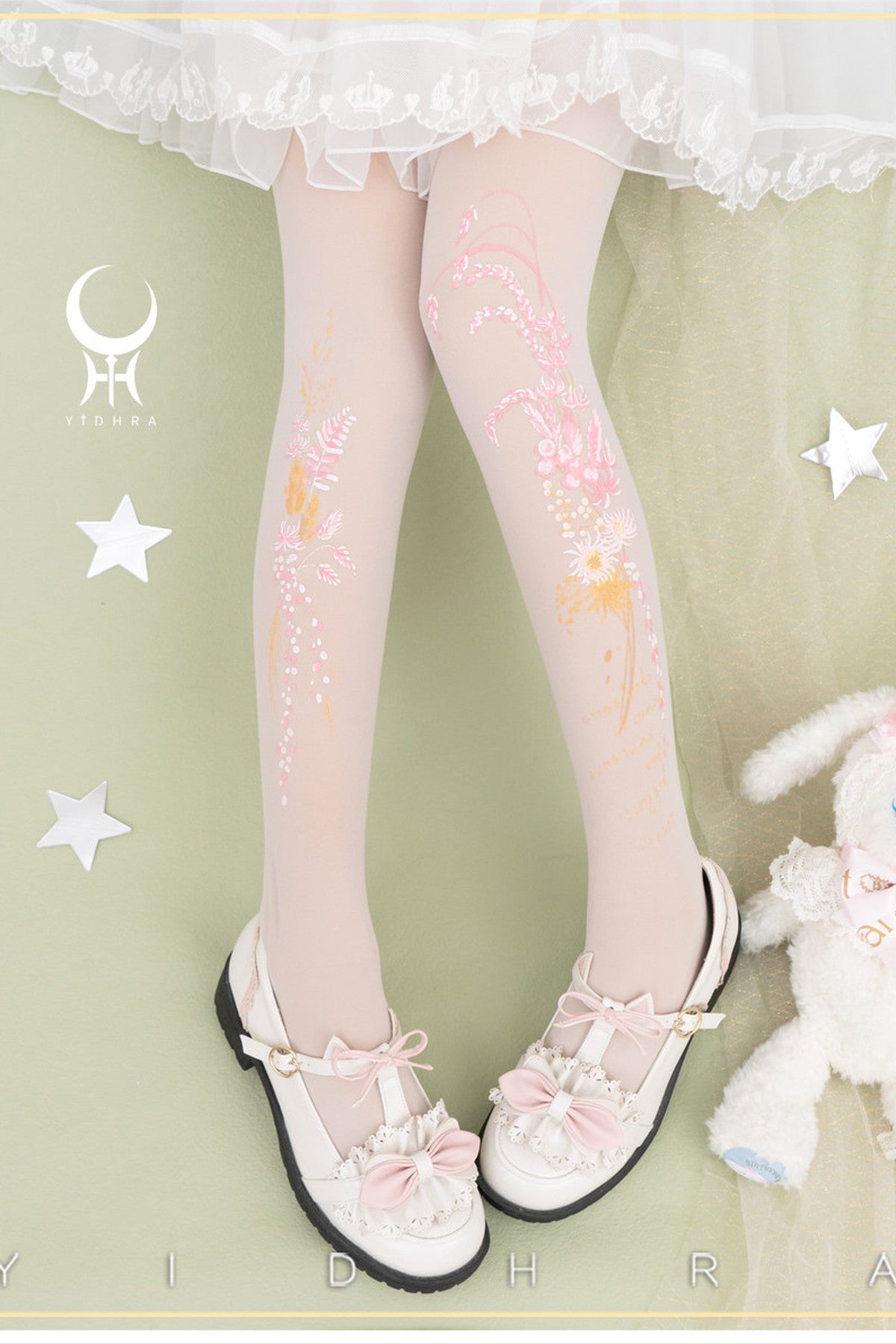 Floral Print Tights