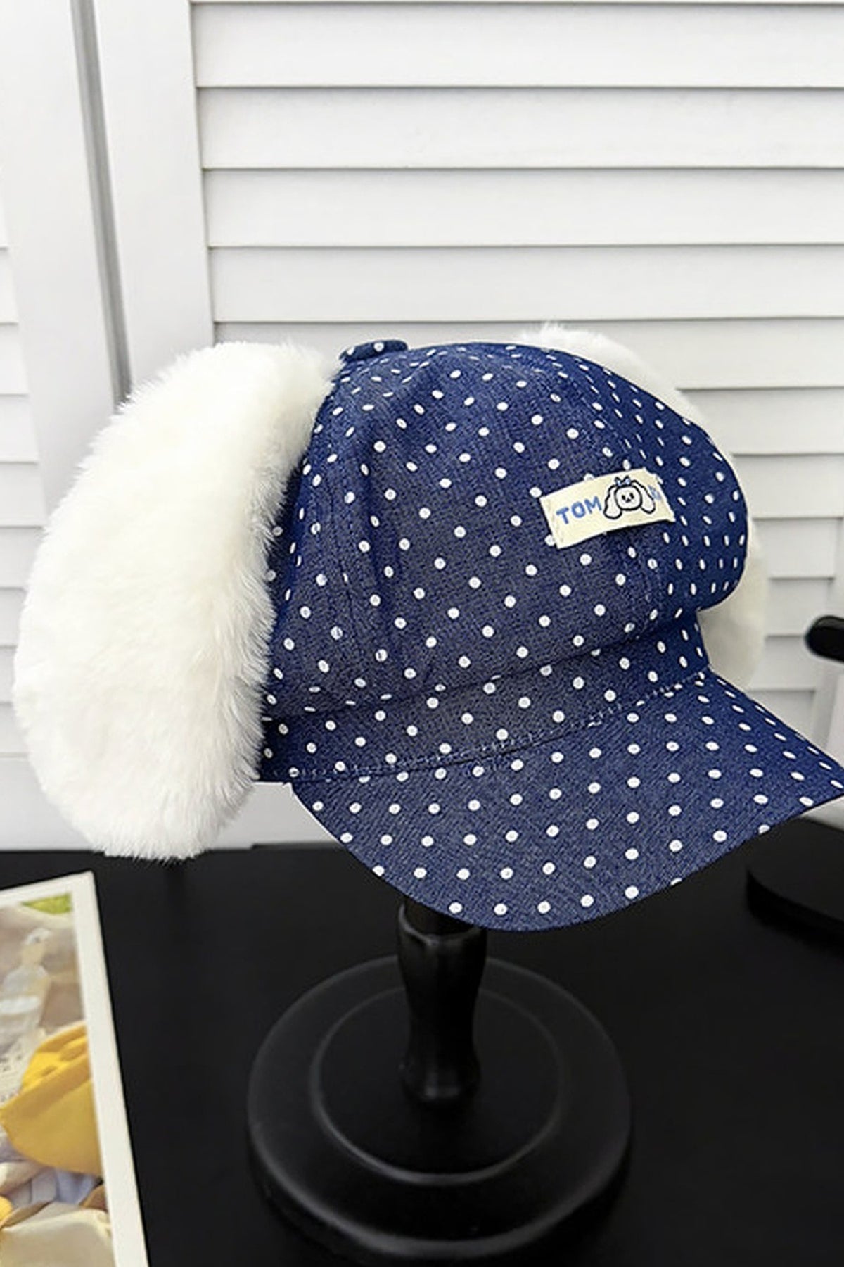 Long-Eared Plush Octagonal Newsboy Cap