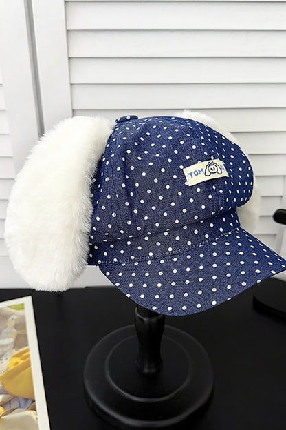 Long-Eared Plush Octagonal Newsboy Cap