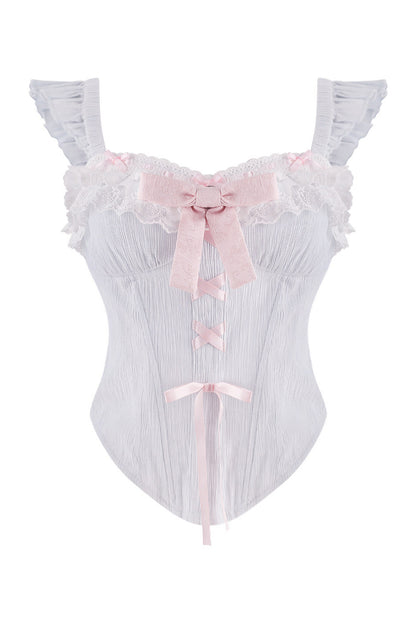 Blue Top and Pink Ruffle Skirt Set-Up
