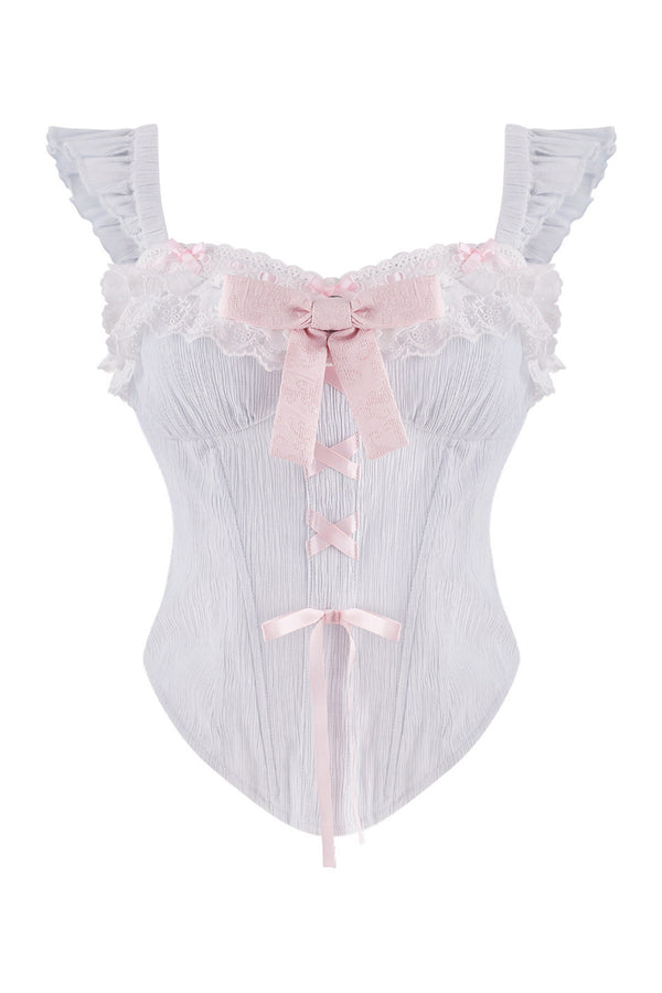 Blue Top and Pink Ruffle Skirt Set-Up