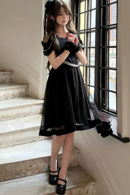 Camellia Black Dress