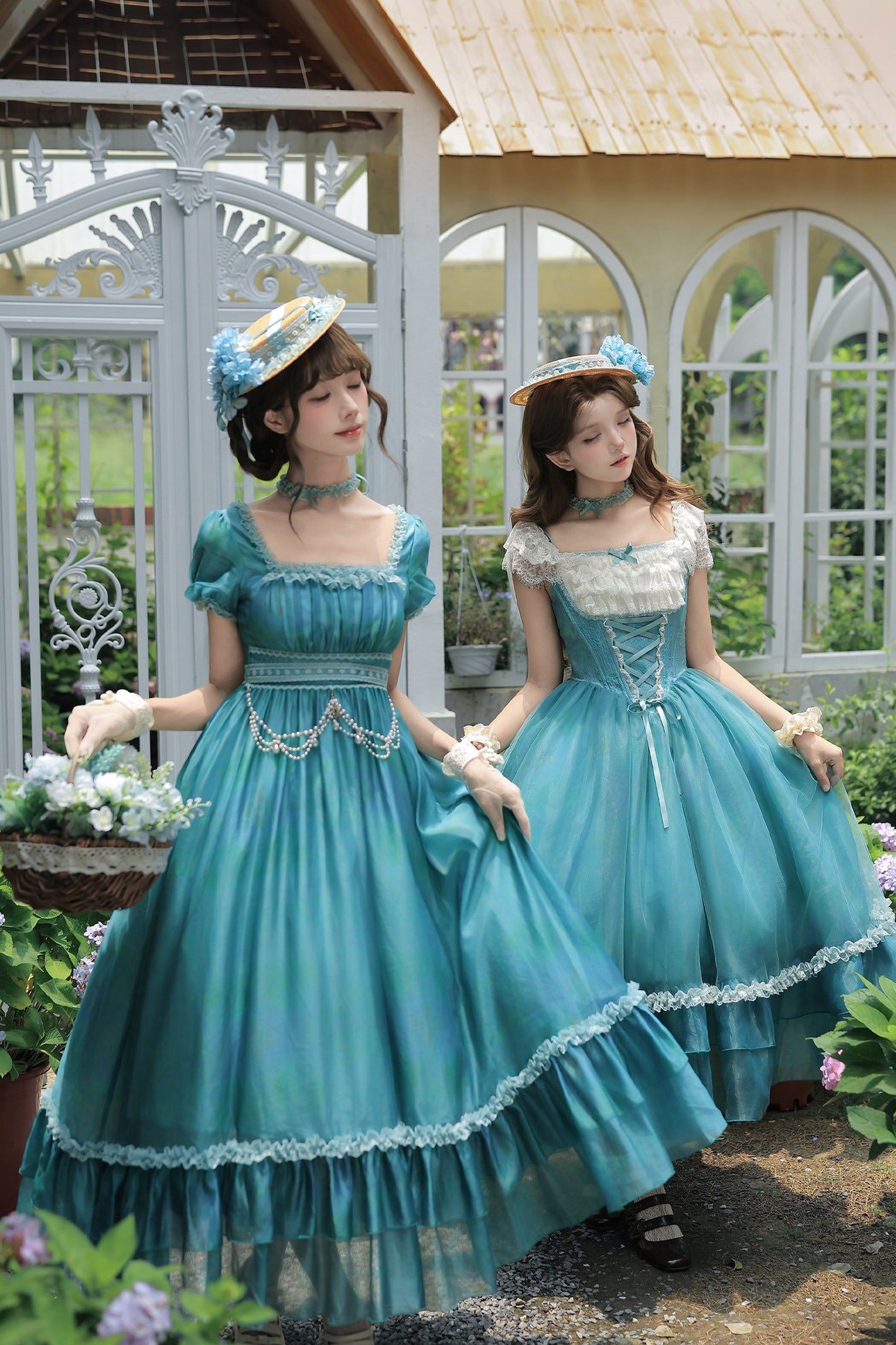 Water Lily Floral Long Dress