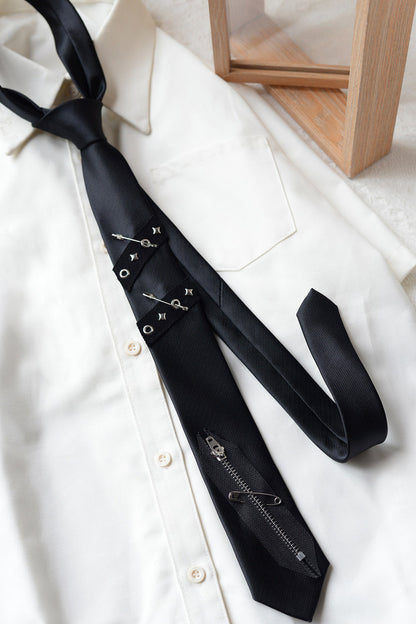 Zipper Decorative Necktie
