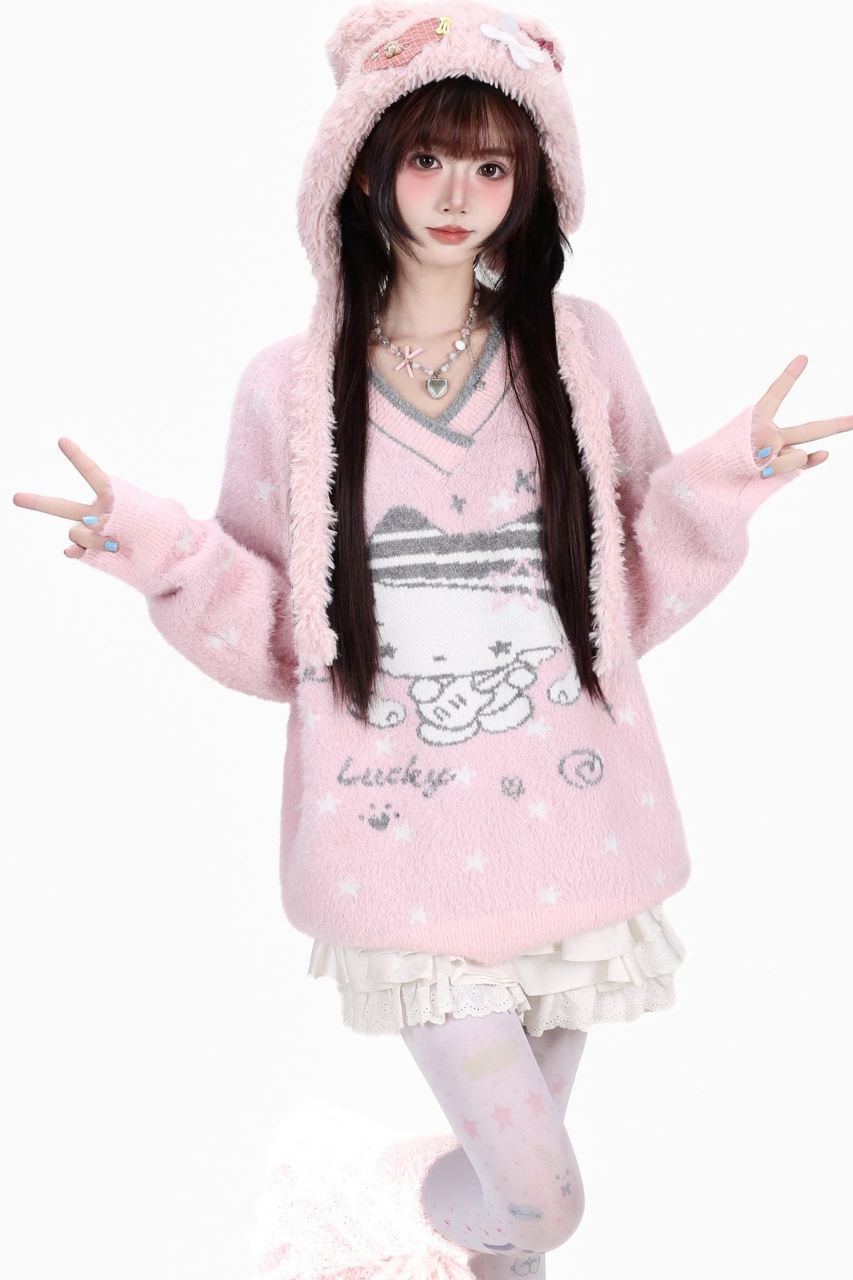 Cat Guitar Knit Sweater
