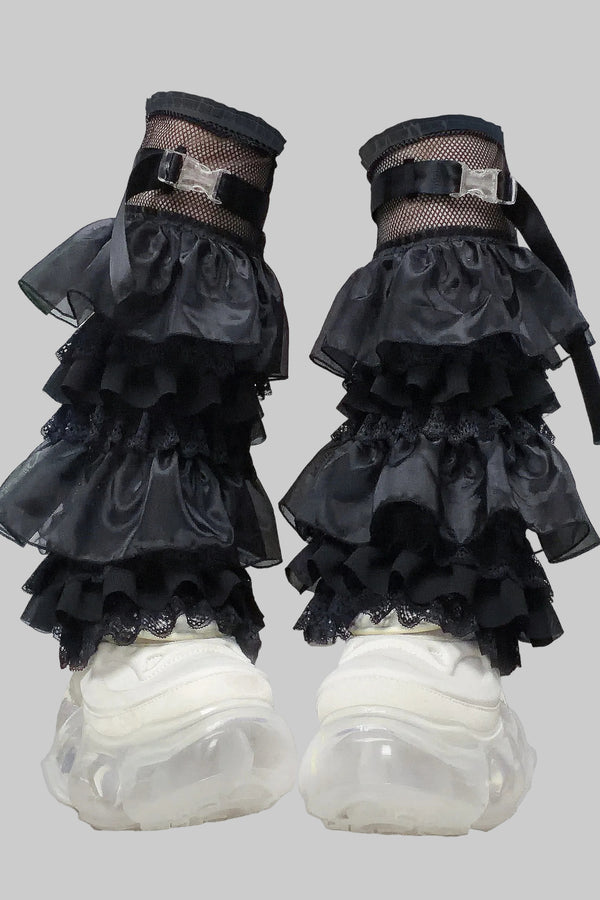 Multi-Layered Lace Mesh Leg Warmers