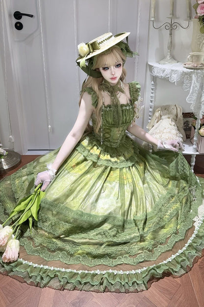 Misty Grape Garden Lolita Cami and Skirt Set-Up