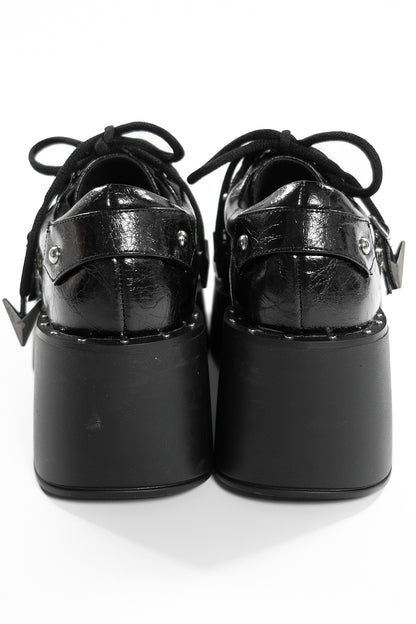 Y2K Punk Thick-Soled Leather Shoes