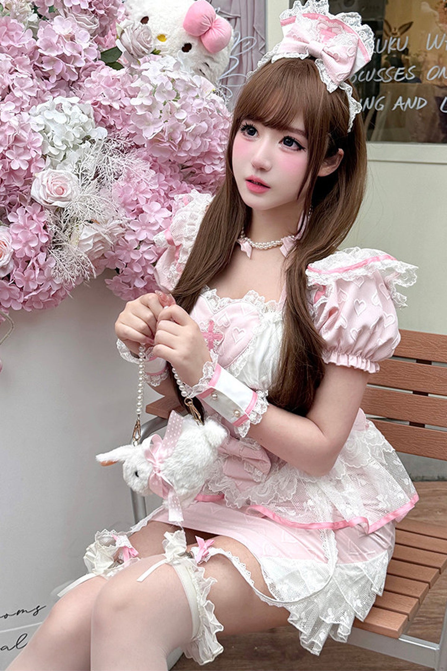 ピンクハートナースチャイナメイドセット