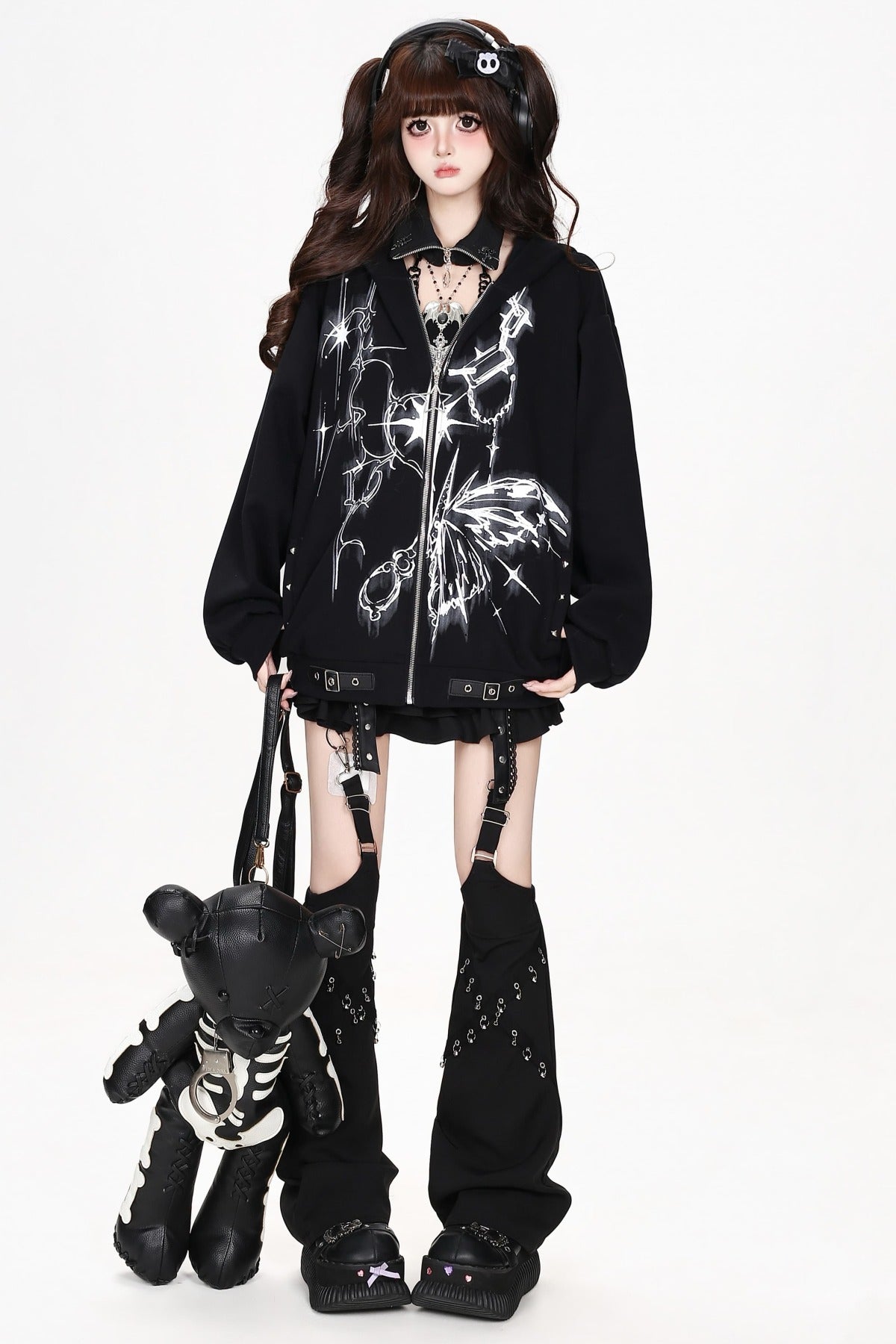 Butterfly Design Hooded Jacket