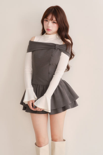 Long Sleeve Knitted Striped Dress