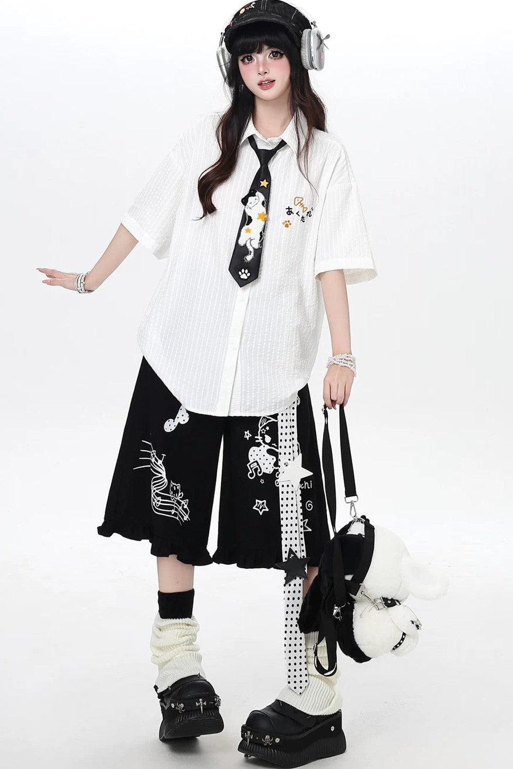 Embroidered Cat Blouse