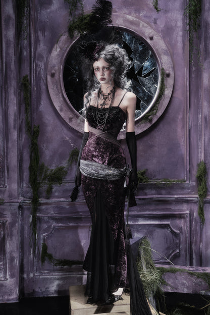 Robe sirène gothique en velours