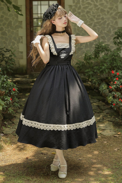 Twin Floral Basket Embroidered JSK Set-Up