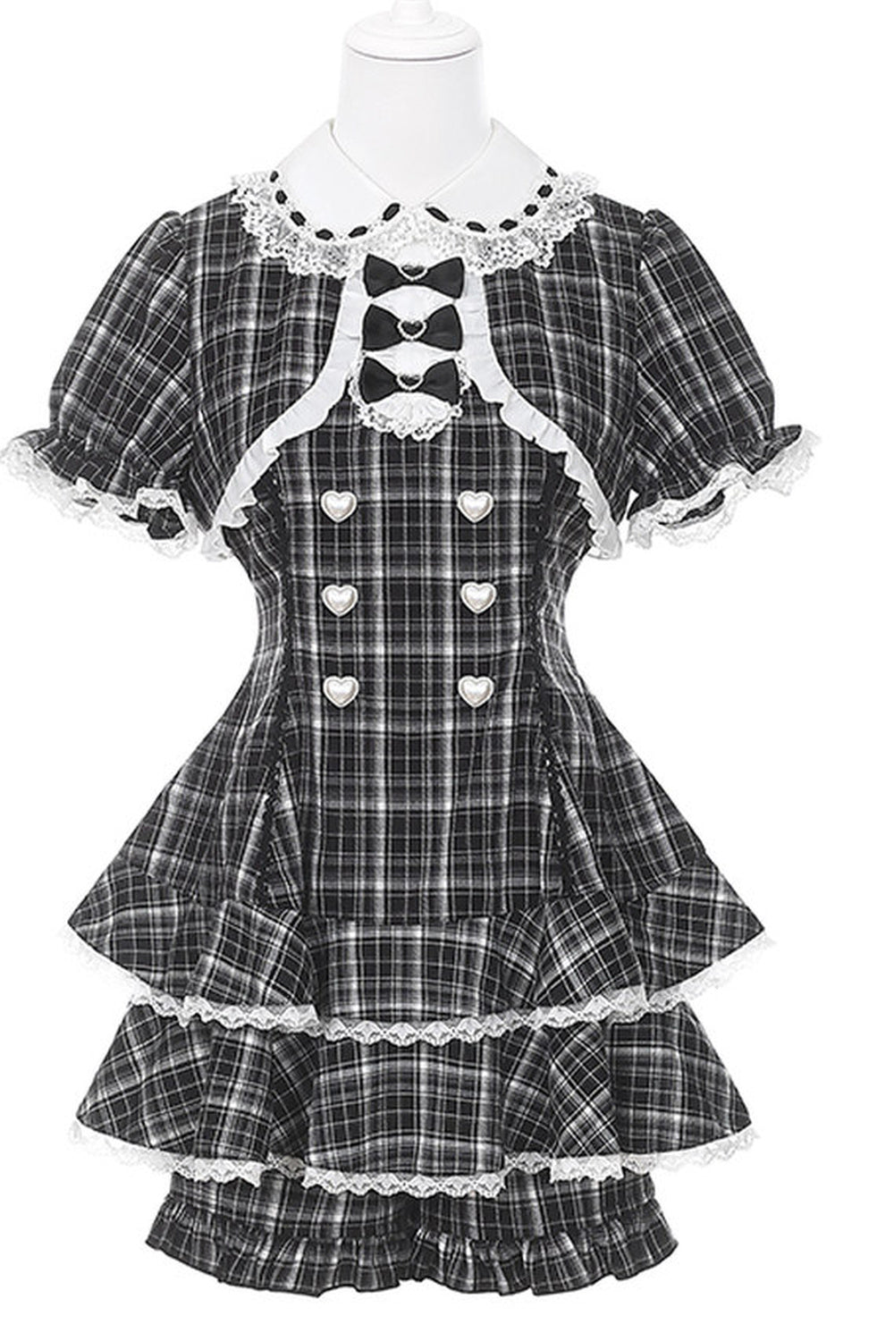 Checked Doll Jirai Kei Dress + Shorts