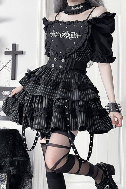 Subculture Gothic Print Dress