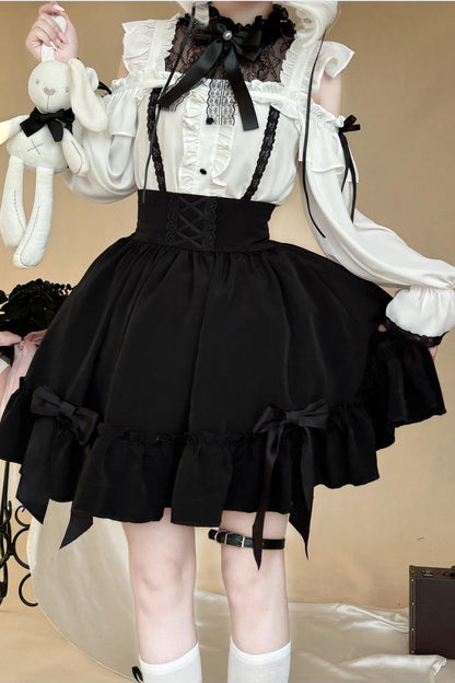 Gothic Lace Shirt + Lace Skirt