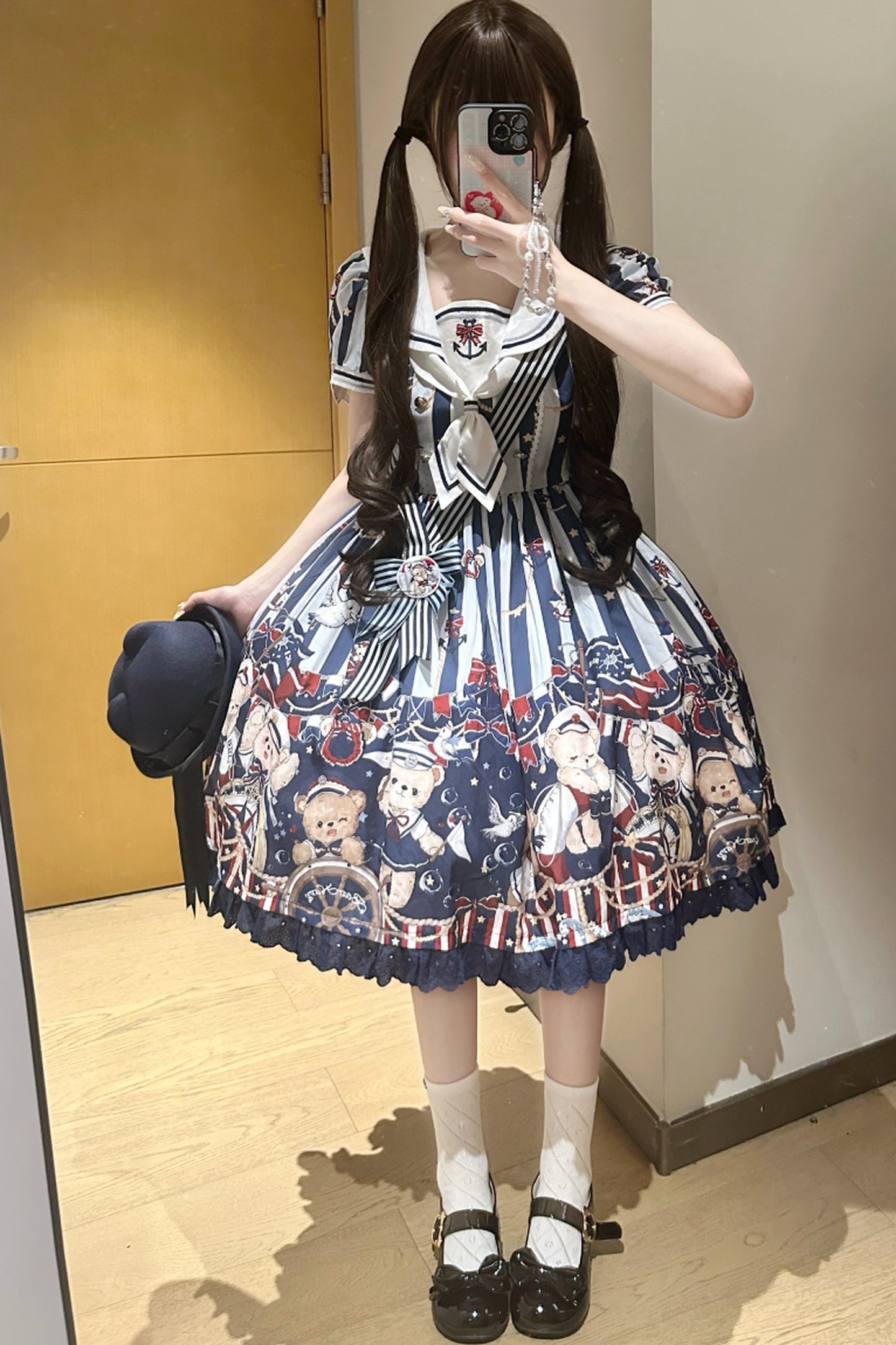 Navy Bear Sailor Collar Lolita Dress