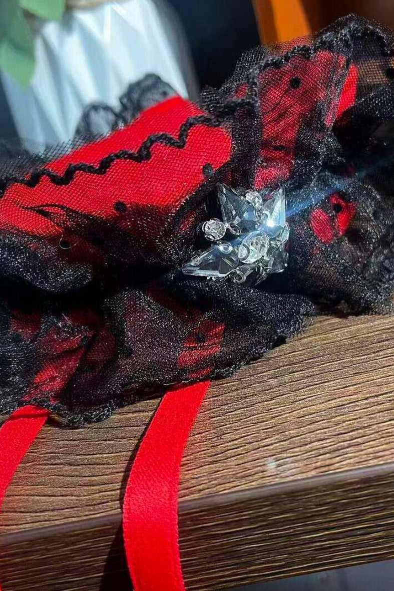 Flipped Ace of Spades Lolita Dress+Accessory