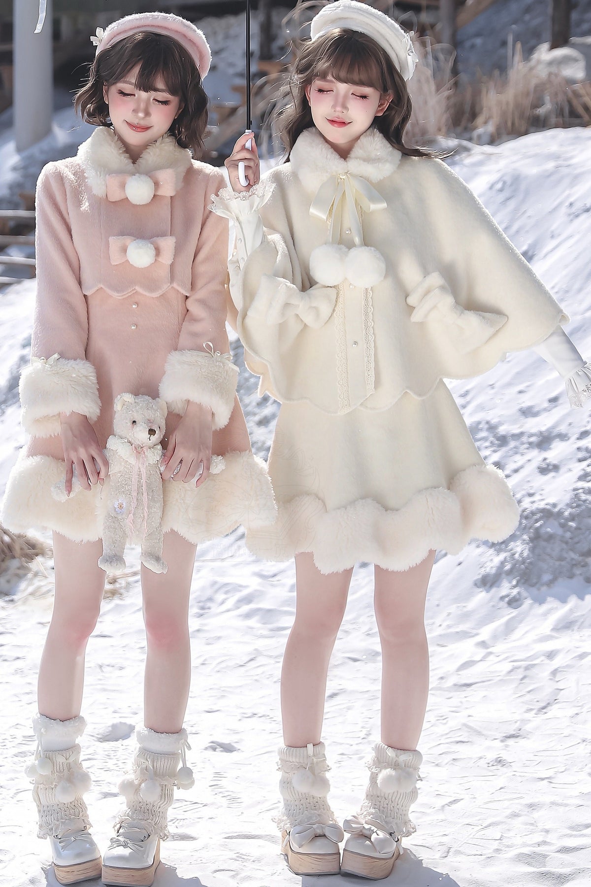 Fluffy Bow Cape and Skirt Set-Up
