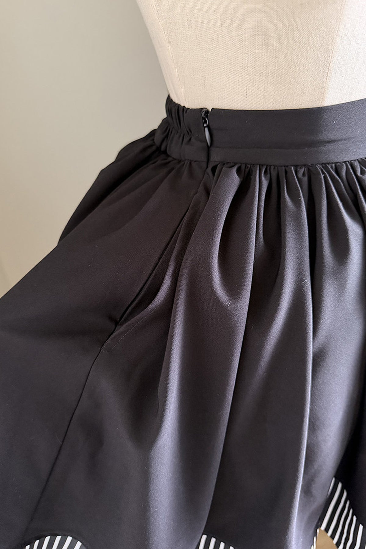Gothic Striped Contrast Skirt