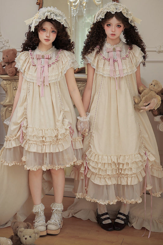 Milk Tea Pink Doll Ruffle Lolita Dress