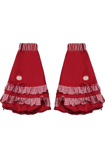 Apple Ribbon Balloon Pinafore Dress Set