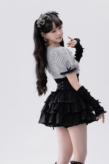 Conjunto idol con volante de estilo muñeca