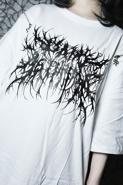 サブカルパンクオフショルTシャツ