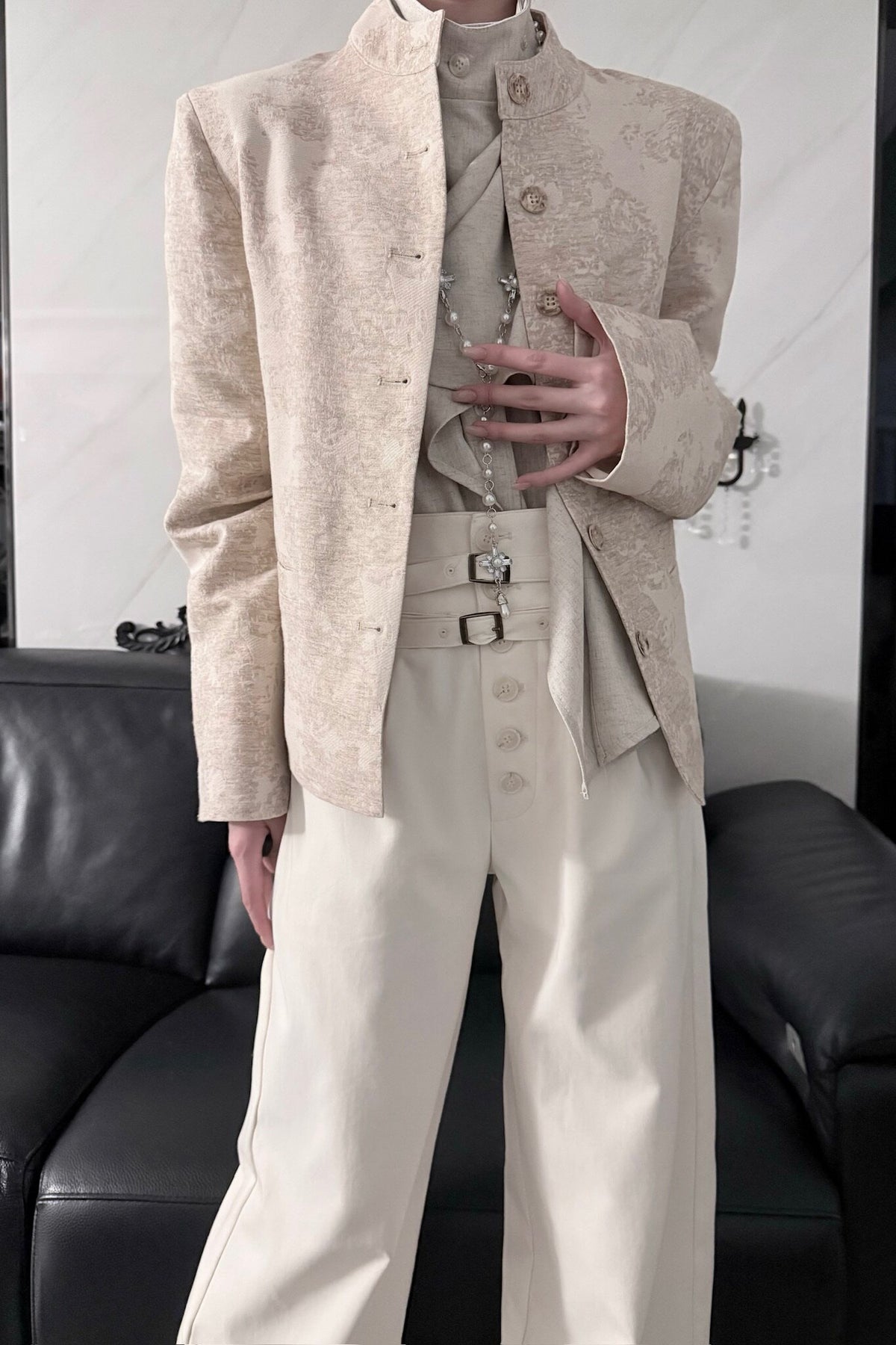 Short Jacquard Suit Jacket