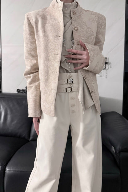 Short Jacquard Suit Jacket