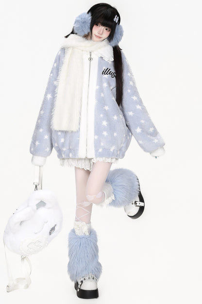 Veste matelassée étoilée à col Claudine