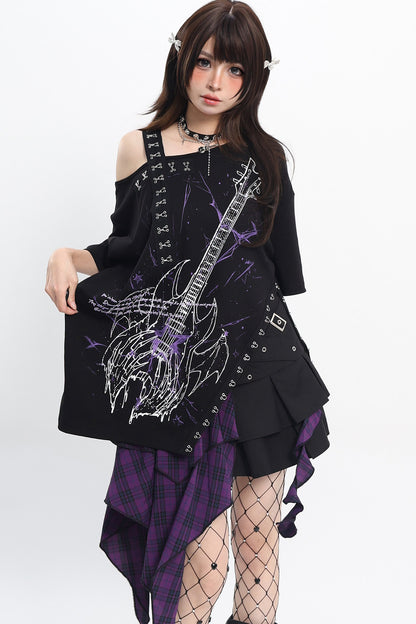 Cat Irregular Loose T-shirt