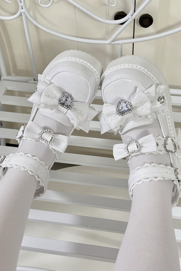 Dark Ribbon Princess Shoes