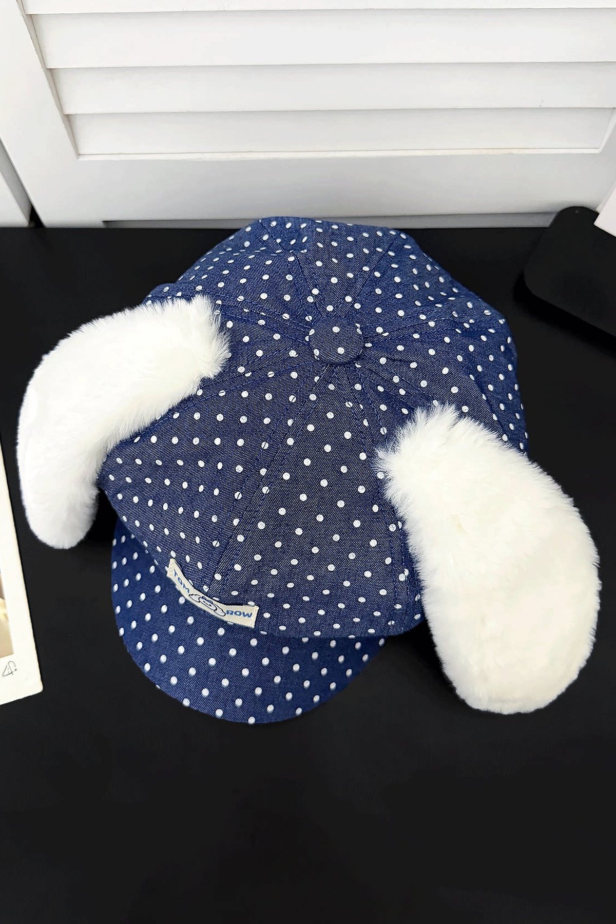 Long-Eared Plush Octagonal Newsboy Cap
