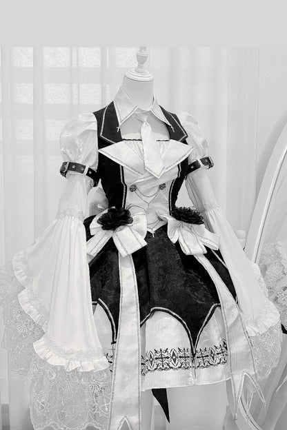 Dark Flame Princess Gothic Lolita Dress+Coat