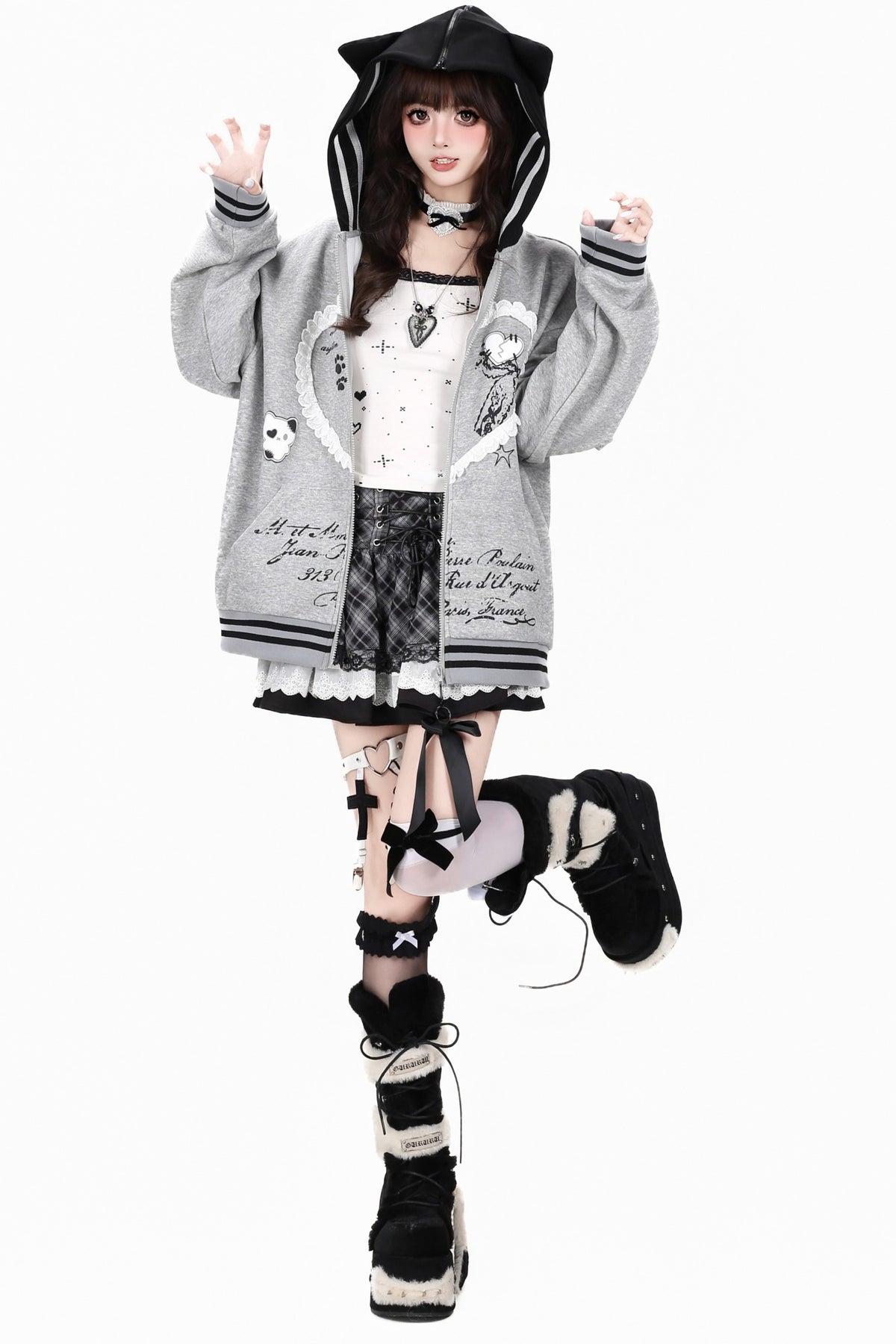 Cat Ear Lace Bow Jacket